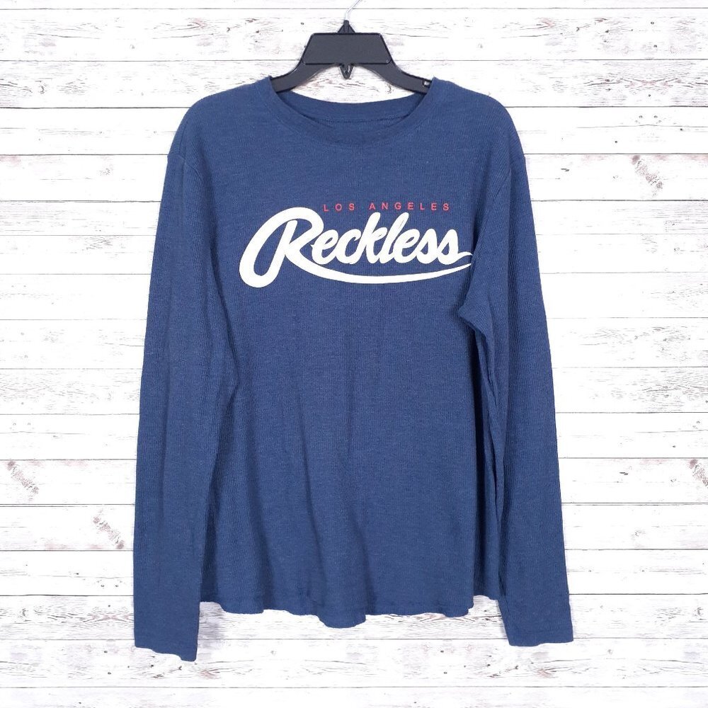 Y&R Mens Thermal Shirt XL Long Sleeved Blue 397